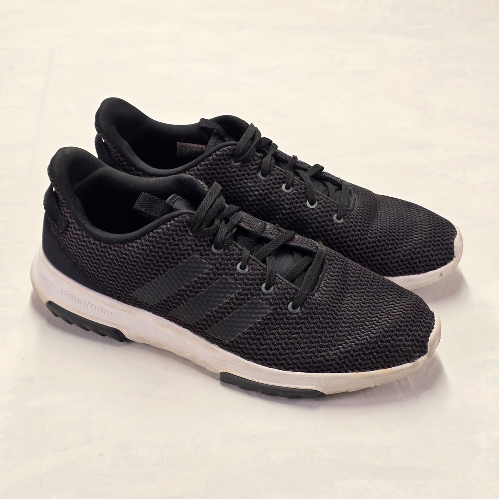 Adidas Cloudfoam Racer TR Men Black Mesh Casual Lifestyle Sneakers Shoes Size 12 - Picture 2 of 9